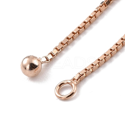 925 Sterling Silver Box Chain with Stop Beads and Loops STER-Z001-110RG-1