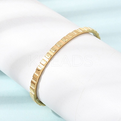 304 Stainless Steel Textured Hinged Cuff Bangles for Women SA-CBAC920-18G-1