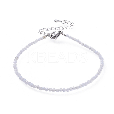 Natural Light Blue Agate Bead Bracelets BJEW-JB04555-03-1