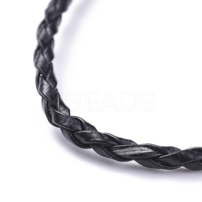 Trendy Braided Imitation Leather Bracelet Making X-BJEW-S076-002-1