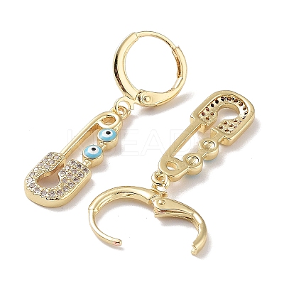 Real 18K Gold Plated Brass Dangle Leverback Earrings EJEW-L269-016G-02-1