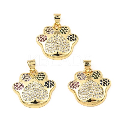 Real 18K Gold Plated Rack Plating Brass Micro Pave Cubic Zirconia Pendants ZIRC-L100-139G-1