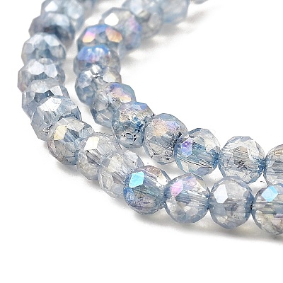 Spray Painted Imitation Jade Glass Beads Strands GLAA-P058-01A-03-1