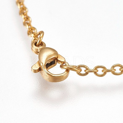 304 Stainless Steel Pendant Necklaces NJEW-F225-11G-1