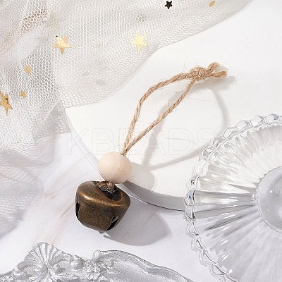 Iron Bell Pendant Decoration HJEW-JM02228-01-1