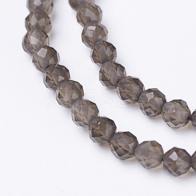 Natural Smoky Quartz Beads Strands G-D168-B-3mm-1