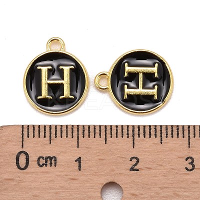 Golden Plated Alloy Charms X-ENAM-S118-02H-1