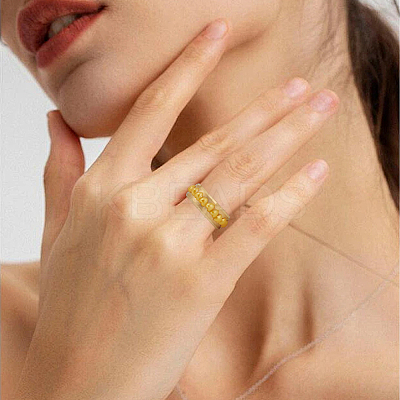 14Pcs 7 Styles Stainless Steel Grooved Finger Ring Settings STAS-SC0010-65G-1