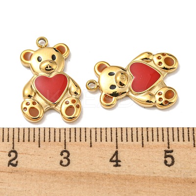 304 Stainless Steel Enamel Pendants X-STAS-L022-165G-1