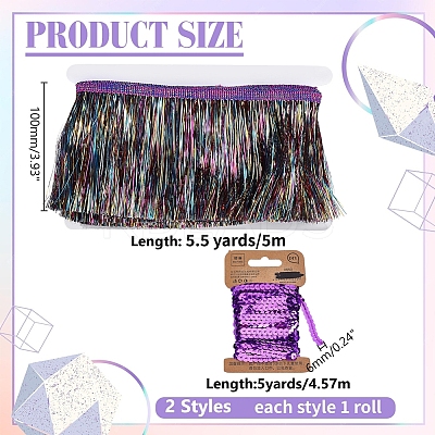 5M Polyester Tinsel Tassel Trimming OCOR-PH0036-47-1