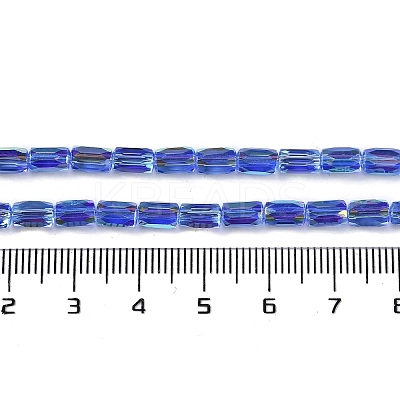 Electroplate Glass Chevron Beads Strands GLAA-Q101-02A-AB03-1