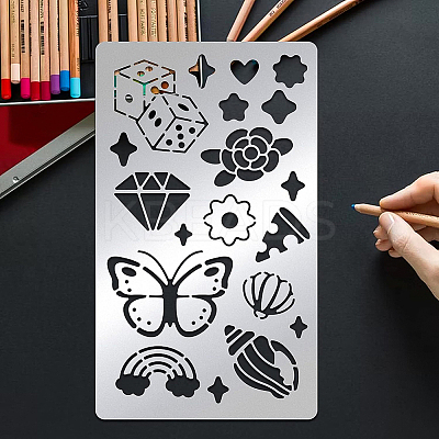 Stainless Steel Cutting Dies Stencils DIY-WH0242-233-1