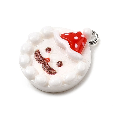Christmas Opaque Resin Pendants CRES-D314-02P-01-1