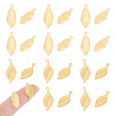 28Pcs 2 Style Ion Plating(IP) 304 Stainless Steel Pendants STAS-UN0049-74-1
