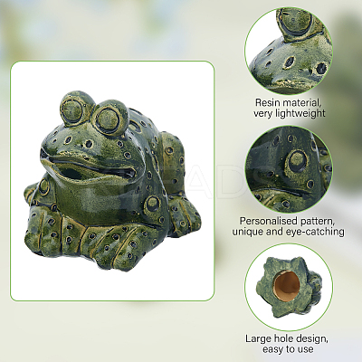 Resin Cute Frog Covers Toilet Bolts DJEW-WH0042-69-1