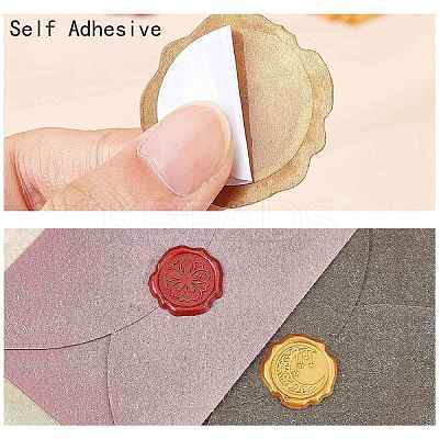 100Pcs Adhesive Wax Seal Stickers DIY-CP0009-47C-1