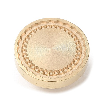 Golden Plated Wax Seal Brass Stamp Head LS-AJEW-C031-01C-1