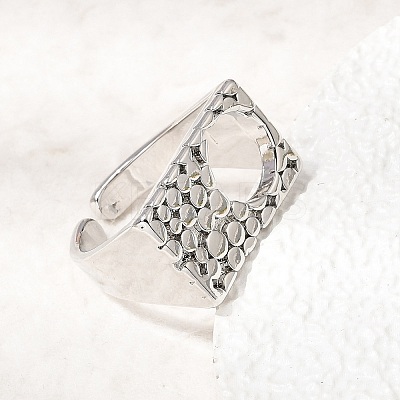 Brass Cuff Open Rings for Women RJEW-F215-10P-1