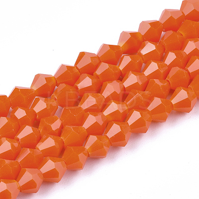 Opaque Solid Color Glass Beads Strands X-GLAA-Q080-4mm-B03-1