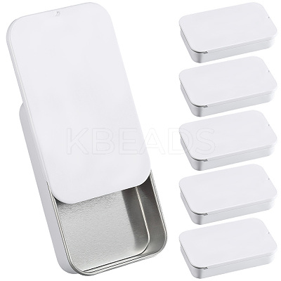 6Pcs Slide Top Tinplate Trinket Storage Boxes CON-SP0001-23C-1
