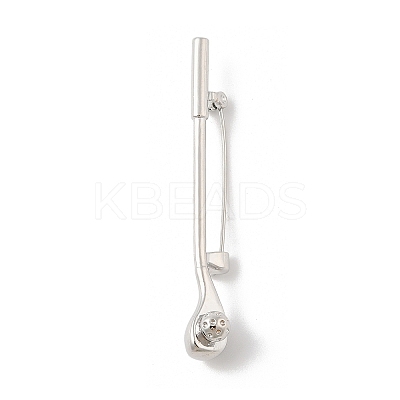 Golf Club Alloy Cubic Zirconia Brooches JEWB-M050-01P-01-1