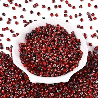 Opaque Picasso Glass Beads SEED-Q039-05A-A05-1