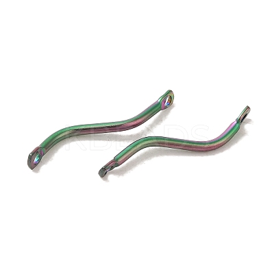 Ion Plating(IP) 304 Stainless Steel Links Connector Charms STAS-Q323-13MC-1