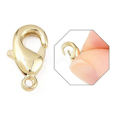 Brass Lobster Claw Clasps KK-P130-093G-NR-1