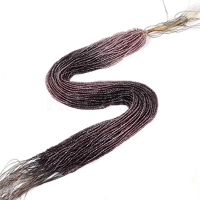 Transparent Gradient Color Glass Beads Strands LS-GLAA-H021-01A-22-1