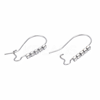 304 Stainless Steel Hoop Earrings Findings Kidney Ear Wires STAS-N092-138B-01-1