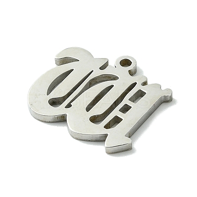 Non-Tarnish 201 Stainless Steel Pendants STAS-B055-01P-W-1
