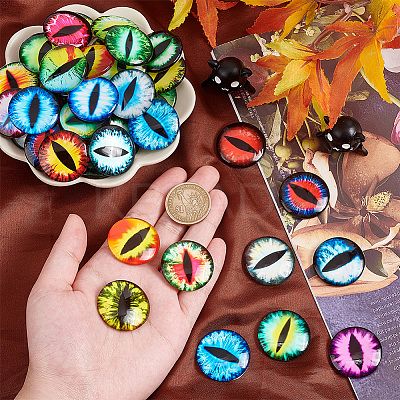 1 Bag Flatback Glass Cabochons GGLA-PH0001-55B-1