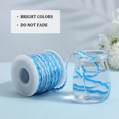 Two Tone Polyester Wavy Fringe Trim Ribbon OCOR-GF0003-97C-1