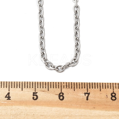 Tarnish Resistant 304 Stainless Steel Cable Chain Necklace Making STAS-P045-02P-1