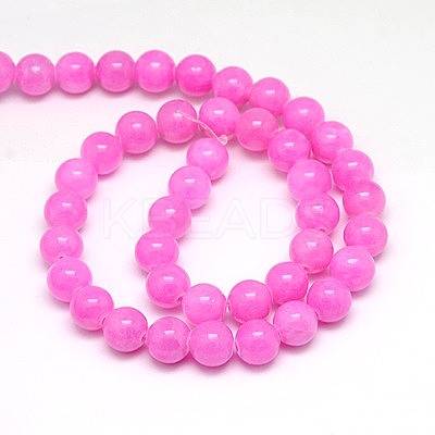 Natural Yellow Jade Beads Strands G-G598-8mm-YXS-30-1