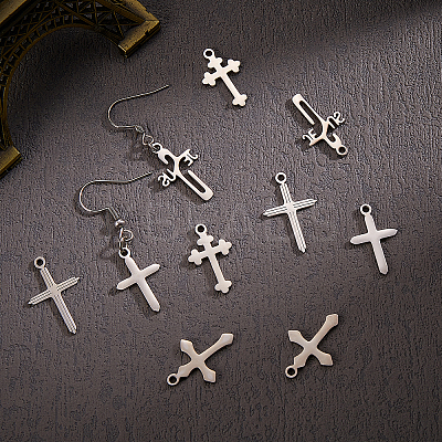 10Pcs 5 Style 304 Stainless Steel Pendants STAS-CJ0001-229-1