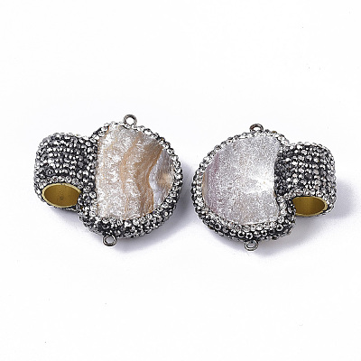 Dyed Natural Druzy Quartz Chandelier Components Links RB-Q215-009D-1