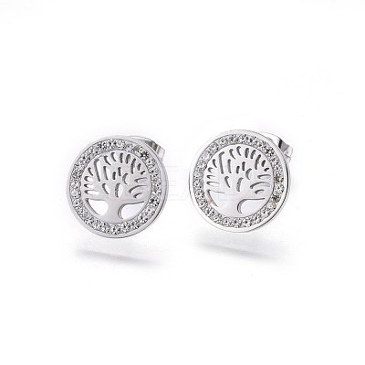 304 Stainless Steel Stud Earrings EJEW-H367-11P-1