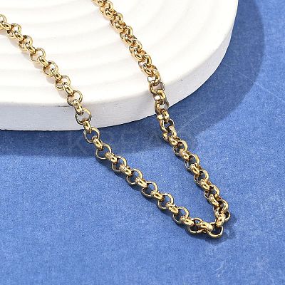 304 Stainless Steel Rolo Chain Necklaces NJEW-F248-21A-G-1