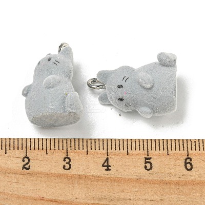 Flocky Acrylic Pendants FIND-A044-01D-1