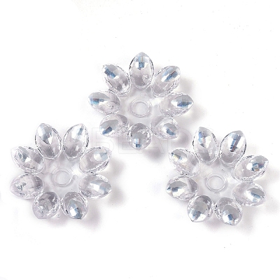 Plating Acrylic Bead Caps OACR-H118-04B-1