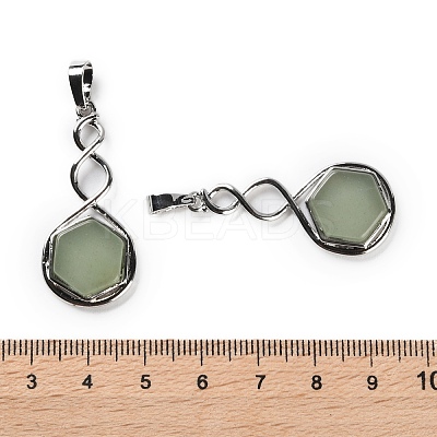 Gemstone/White Shell Pendants G-F777-05P-1