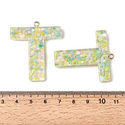 Transparent Epoxy Resin Pendants CRES-YW0002-09T-1