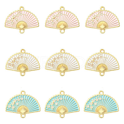15Pcs 3 Colors Alloy Enamel Links Connectors ENAM-YW0006-19-1