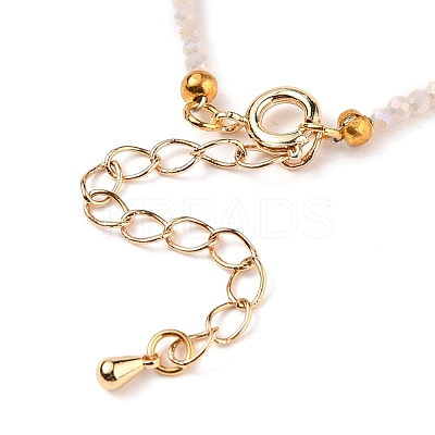 Faceted Electroplate Glass Beaded Bracelets BJEW-JB05693-04-1