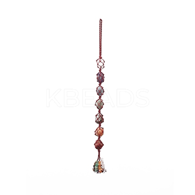 7 Chakra Gemstone Hanging Decorations HJEW-JM00805-02-1