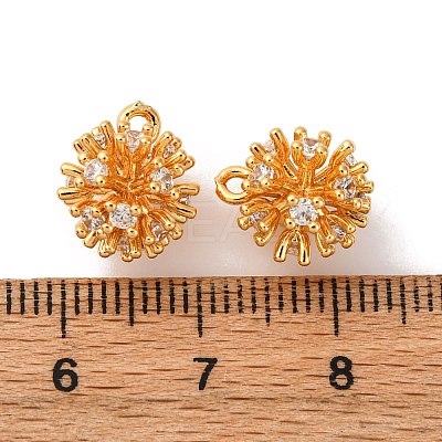 Brass Micro Pave Cubic Zirconia Pendants KK-K382-50G-1