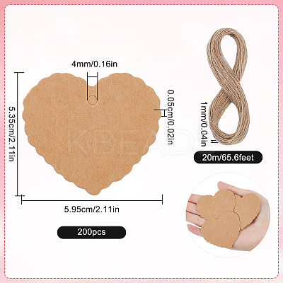 200Pcs Blank Kraft Paper Gift Tags CDIS-SP0001-10A-1