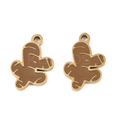 Vegetables 304 Stainless Steel Enamel Charms STAS-C137-02B-G-1