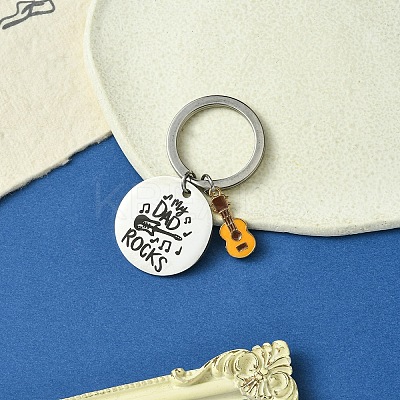 Alloy Enamel & 201 Stainless Steel Keychain KEYC-YW00102-07-1